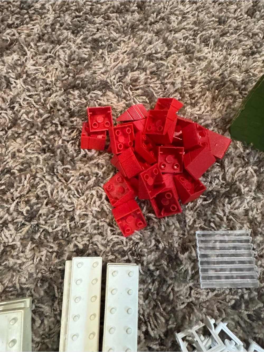 Vtg Haslam American Plastic Bricks Lot 5+ lbs Red White Building Blocks Can #725